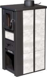 ProTermo Kaminofen Lava Ceramic Weiß - 6,5 kW Heizleistung - 35x44x78 cm Holzofen mit Schamottsteine mit Sichtfenster Holz Kamin - Bauart 2 – Bild 3