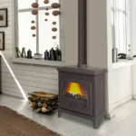 10 kW Holzofen anthrazit lackiert FONTEVAL – GODIN – 389143